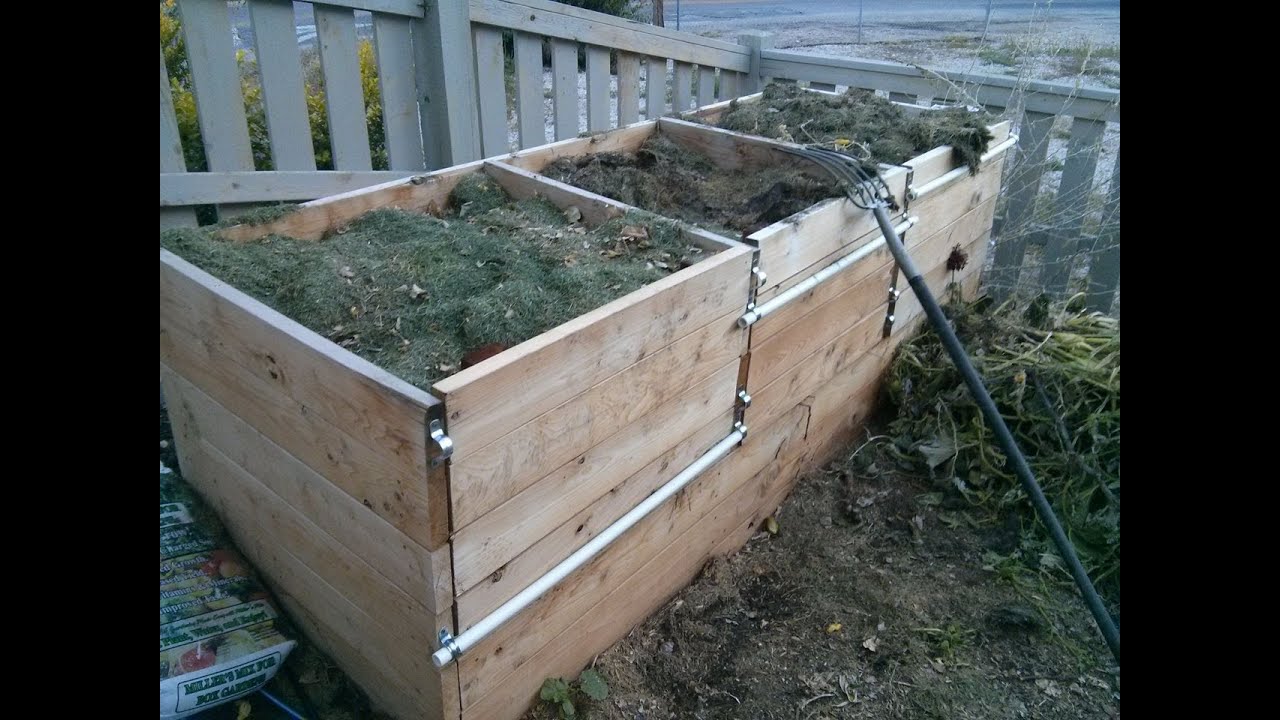 Make A Compost Bin Part 1 - Build The Rear And Side Walls - YouTube