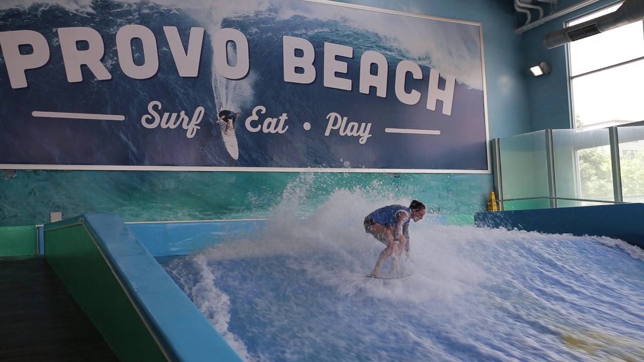 Provo Beach Utah FlowRider Indoor Surf Machine Shopping Center Pros