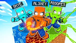 HOMENS-ARANHA ELEMENTAIS vs 1 CHUNK no Minecraft!