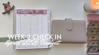 Week 2 Check In | April 2026 Budget | Inconsistent Income | College Student | 26 Year Old