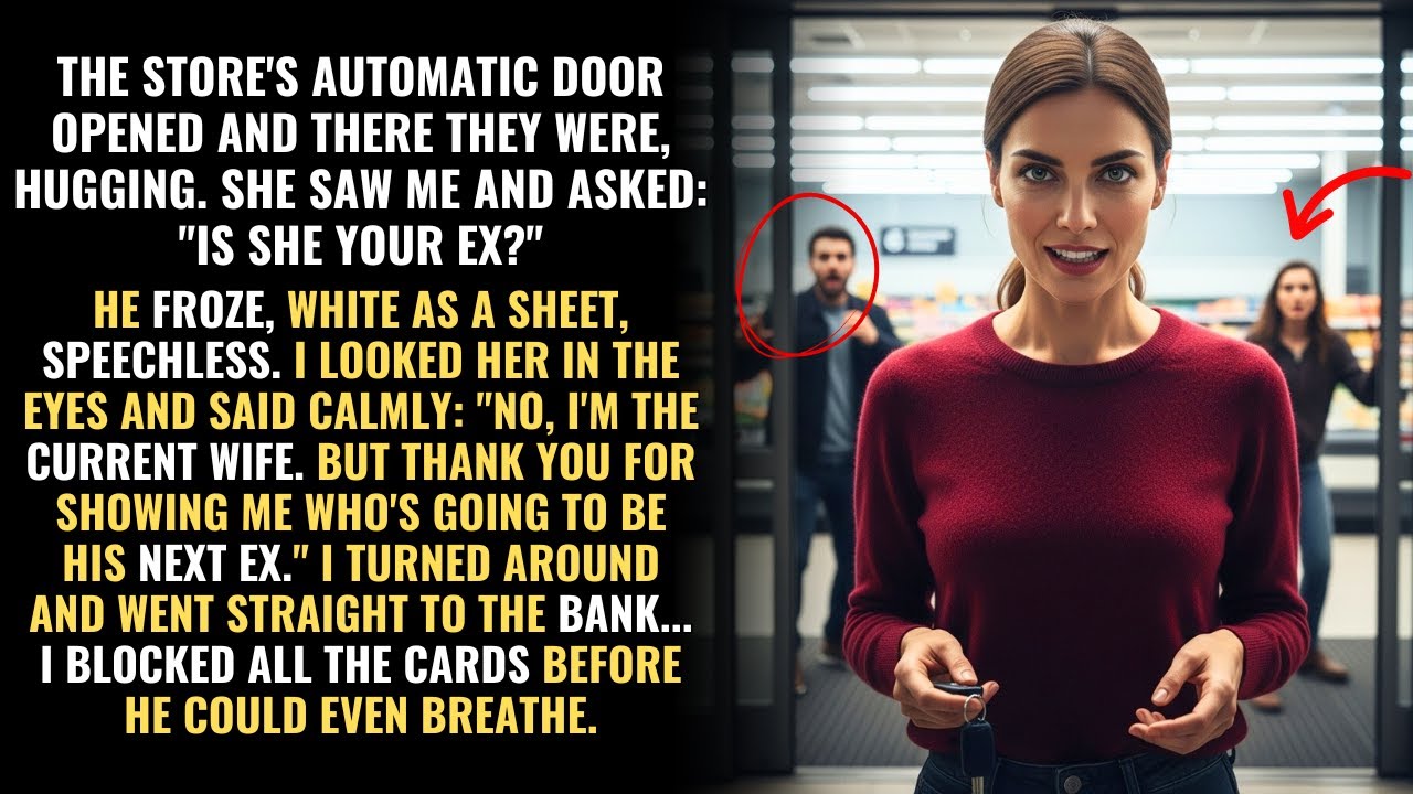 The store's automatic door opened and there they were, hugging -she asked: 