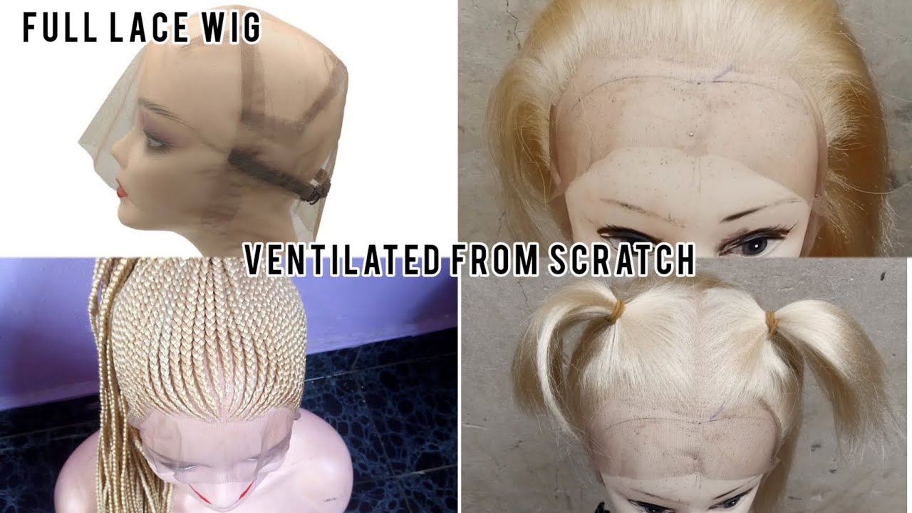 How to ventilate full lace wig using kanecalon hair (Extremely detailed)