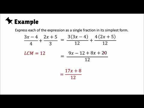 Simplifying Linear Expressions Involving Fractions - YouTube