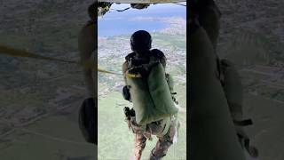 Ready to fight from above—the spirit of the paratrooper never falters! #military #aviation #airborne