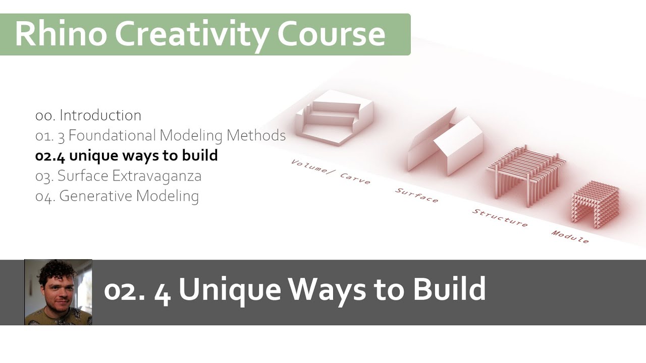 02. 4 Unique Ways to Build - Rhino Creativity Course - YouTube