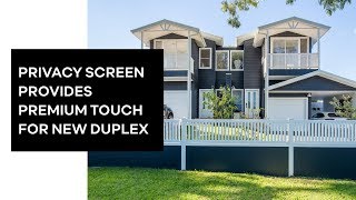 Privacy Screen Provides Premium Touch For New Duplex | ModularWalls