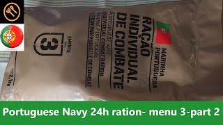 Portuguese Navy 24h ration menu 3 , part 2