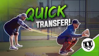 Faster Pop Time! Baseball Catching Transfer & Throwing Drills & Exercises!