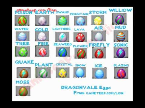 Dragonvale - all the dragon eggs