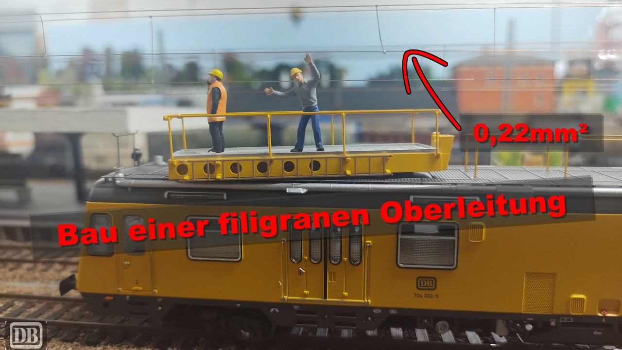 Baubericht über eine filigrane H0 Oberleitung aus 0,22mm² Bronzefederdraht und Sommerfeldt Masten