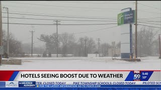 Hotels seeing boost during winter storm