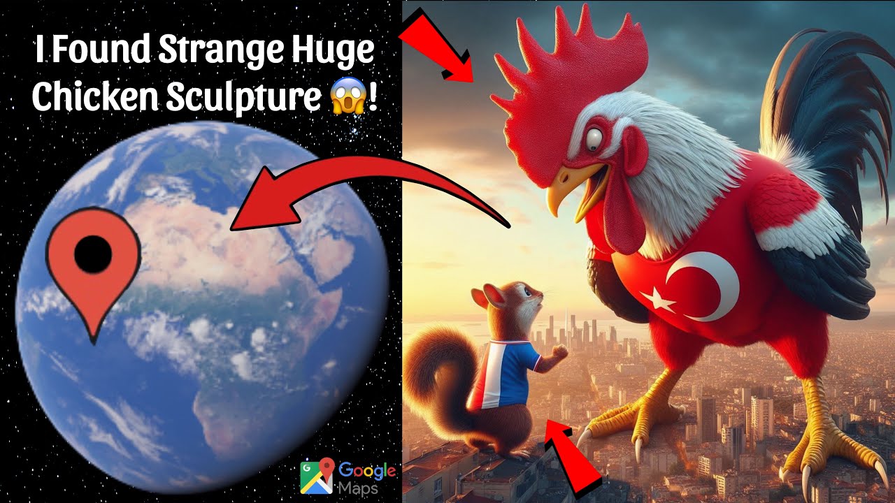 I Found Weird Huge Chicken Sculpture Caught On Google Earth and Google Maps 😱!