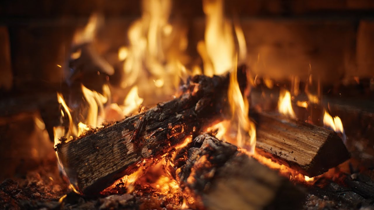🔥Classic Fireplace 24/7 l LIVE  Burning Logs & Crackle  Timeless Comfort (No Music) 4K UHD