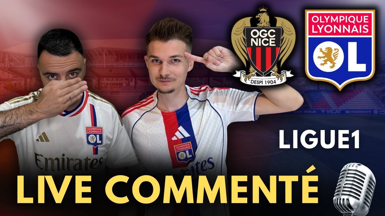 Nice – Lyon en direct 🎙️ | Commentaire live + réactions à chaud – Ligue 1 J8