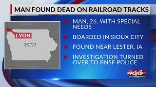 Man found dead on railroad tracks near Lester, IA