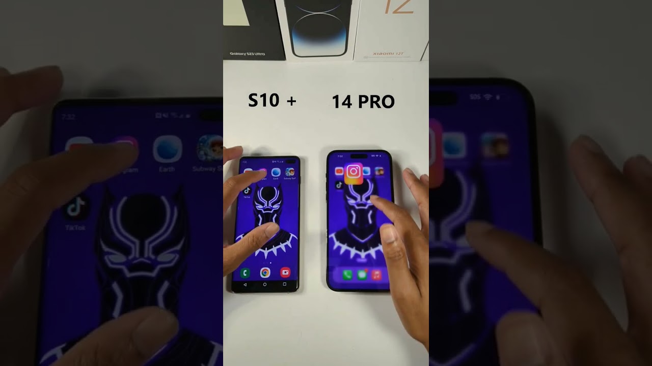 samsung galaxy S10 +vs   iPhone 14 Pro Max