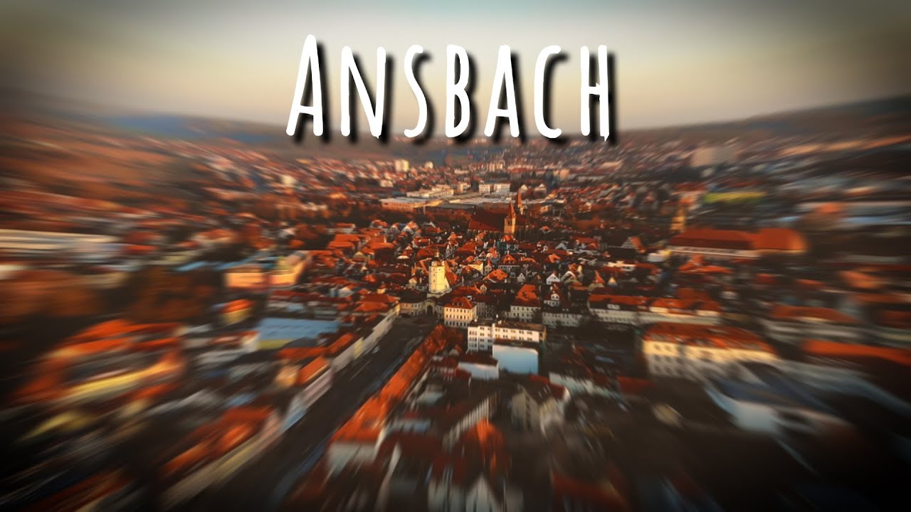 Ansbach Germany von oben 4K
