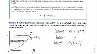 Calculus: Volume by Cylindrical Shells - Part 2