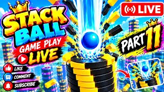 🎮 STACK BALL LIVE – CRAZY LEVELS & INSANE BALL DROP! 😱💥 | PART 11 screenshot 5