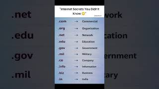 What Do .com .org .net Mean? 😳 | Internet Basics Explained #shorts #viral #trending #education