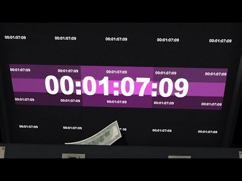 COUNTDOWN CLOCK falling money ( v 189 ) timer with sound effects HD