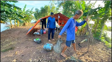 TẬP.137.ngày thứ sáu cắm trại vùng đất kiên lương.an giang/trúng luồn bầy cá lóc lứa