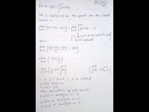 Morera's Theorem [Complex