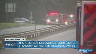11 people in custody after hourslong armed standoff on Massachusetts highway