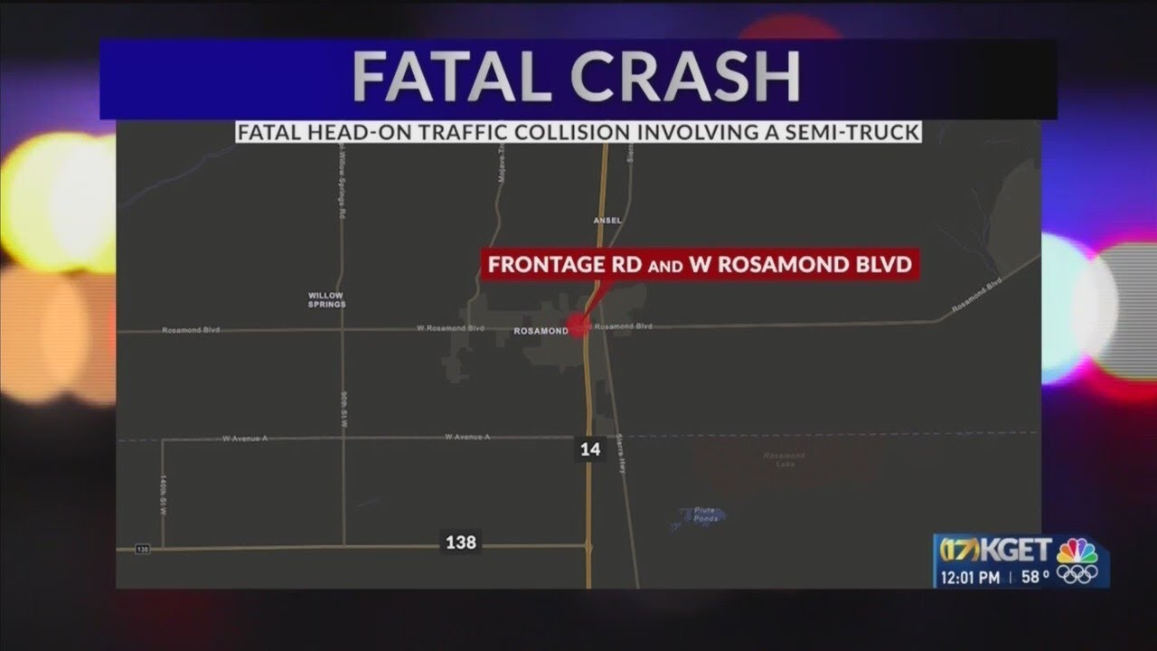 1 dead in head-on crash involving semi-truck in Rosamond