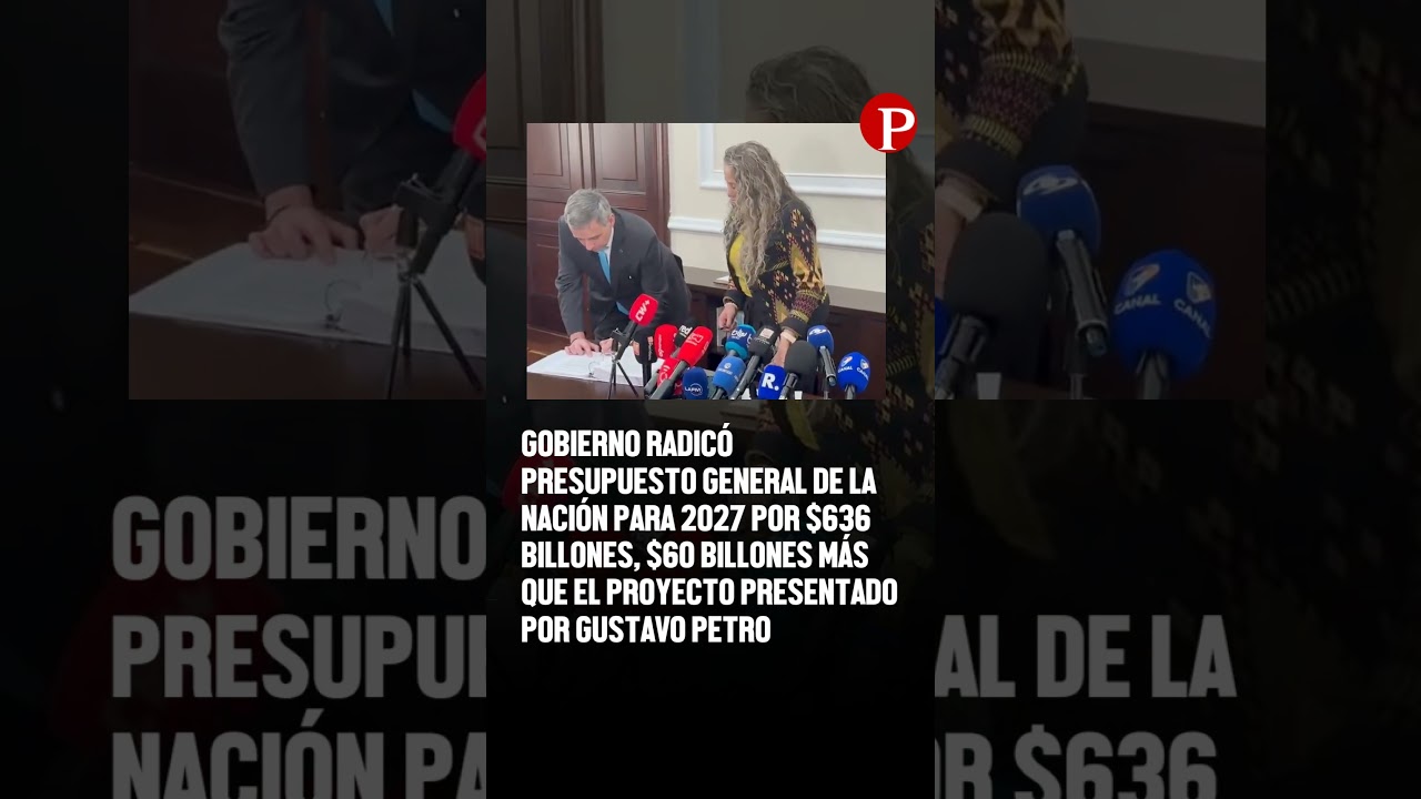 Gobierno radicó Presupuesto General para 2027 por $636 billones.