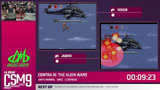 La Gran CSM9 - Contra III The Alien Wars - Any% Normal - @Jaquiox vs @Hemzar