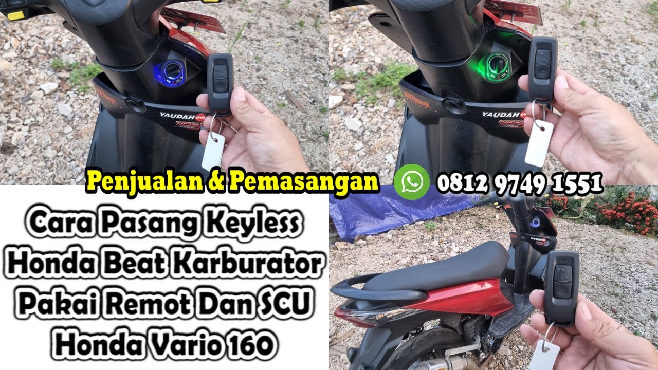 Cara Pasang Keyless Honda Beat Karbu Pakai Remot Honda PCX / VARIO 160 || Pasang Keyless Cirebon