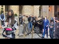 Jisoo and Rosé in Paris outside the hotel