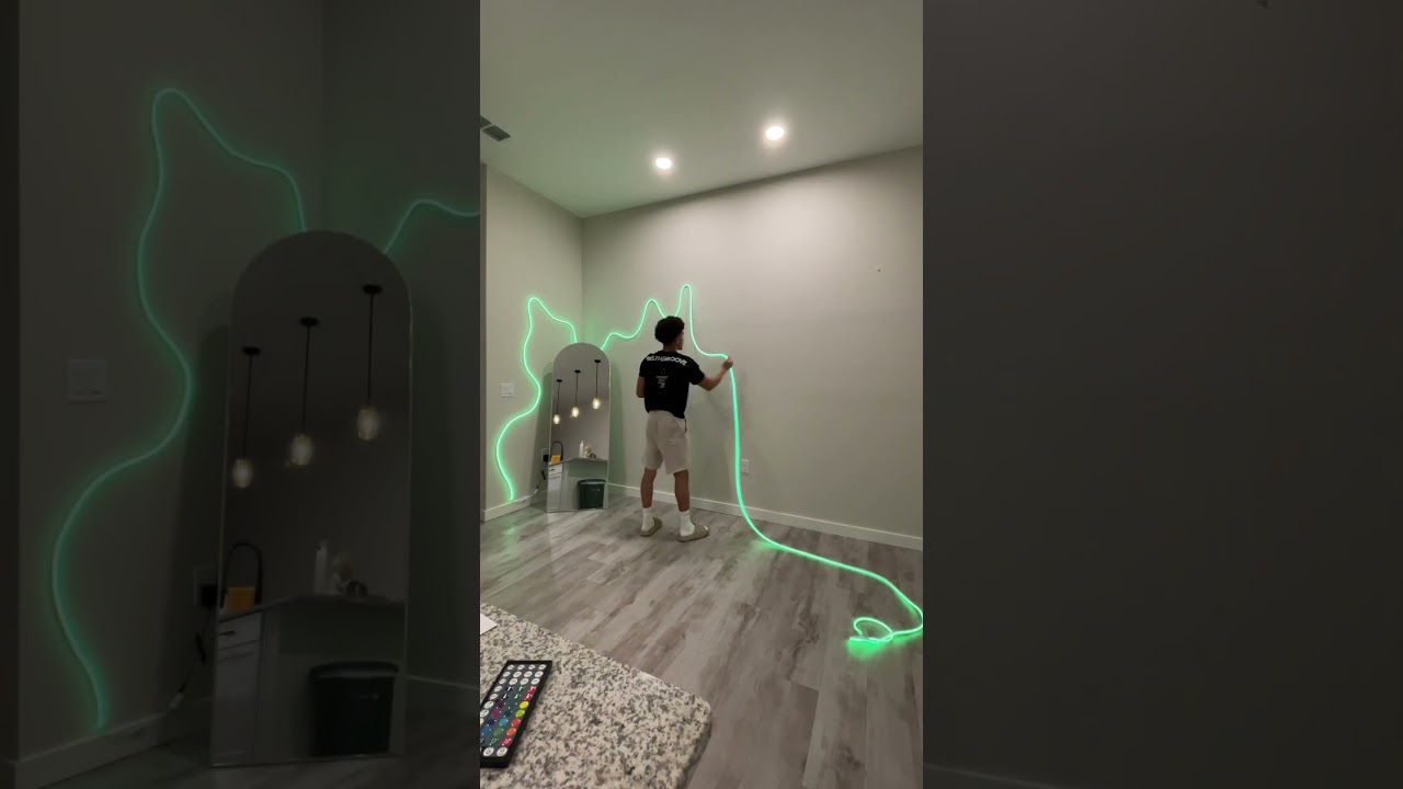 These LED Neon Rope Lights are a Vibe in our New Apartment 🎨