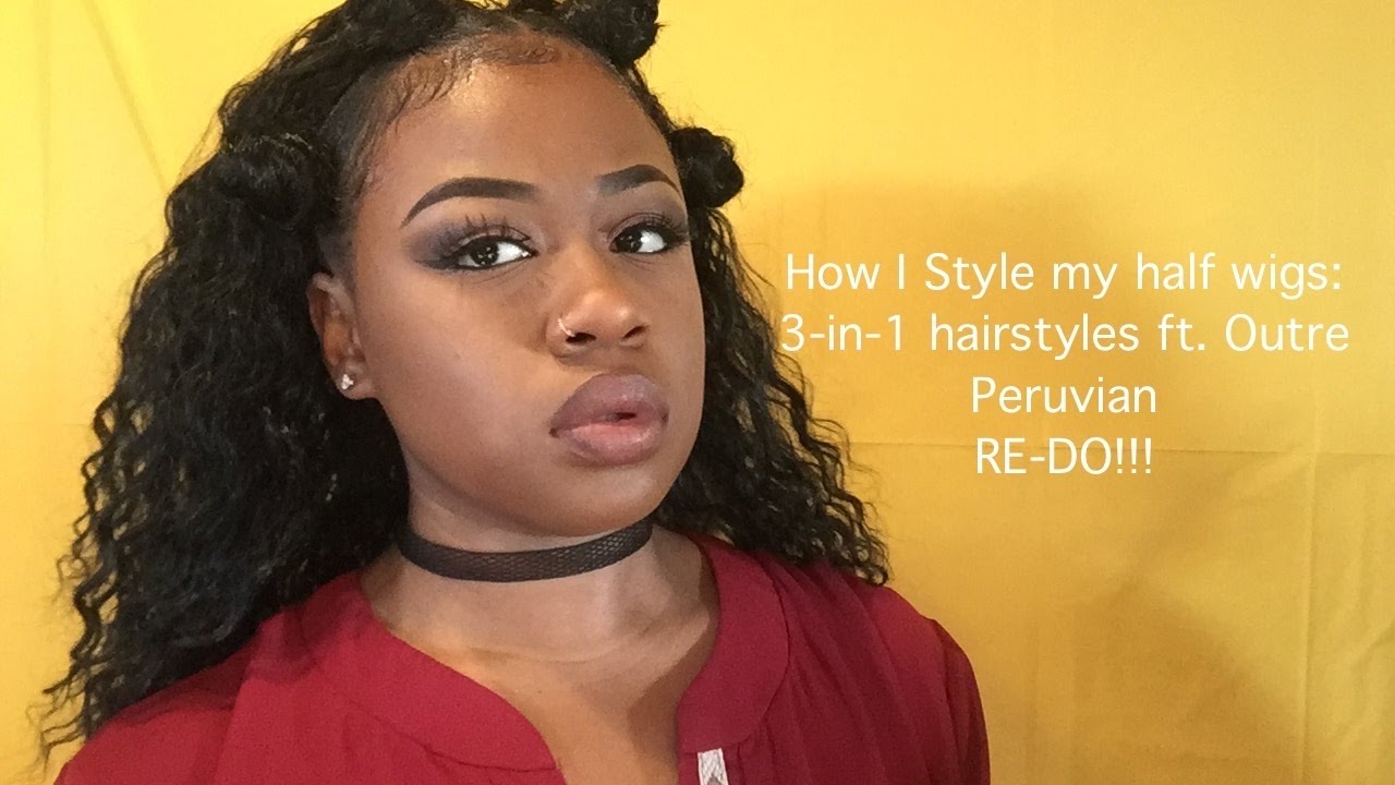 Redo It S Back Again How I Style My Half Wig 3 In 1 Hairstyle