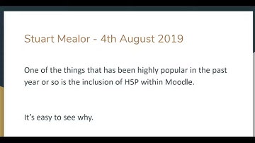 H5P on Moodle example