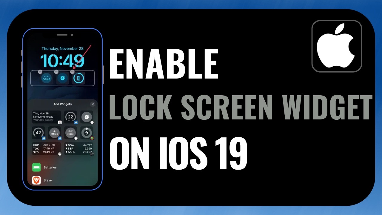 How to Enable Lock Screen Widgets on iOS 19 (iPhone 2026 Guide) - YouTube