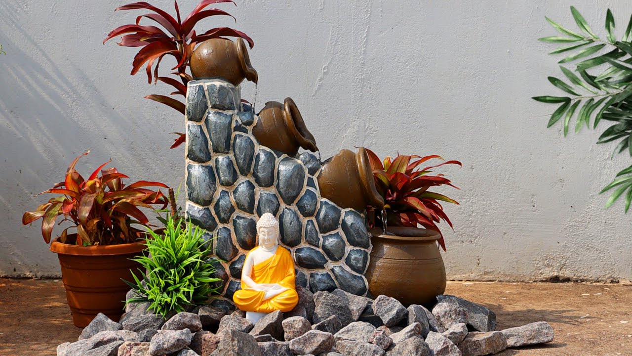 Awesome Peaceful Buddha Garden Waterfall Fountain Amazing Garden