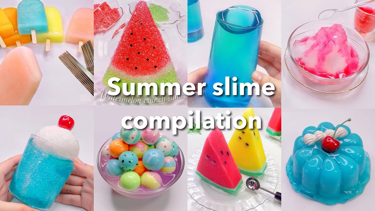 【ASMR】🍉夏のスライムまとめ🎐【音フェチ】Summer slime compilation