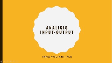 ANALISIS INPUT-OUTPUT