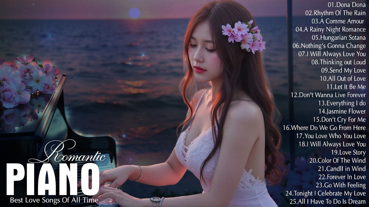 100 Romantic Piano Love Songs 80s 90s - Greatest Hits Love Songs Ever - Best Relaxing Piano Music