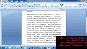 Non isolated High Step up DC–DC Converter With Minimum Switch Voltage Stress-2019-20