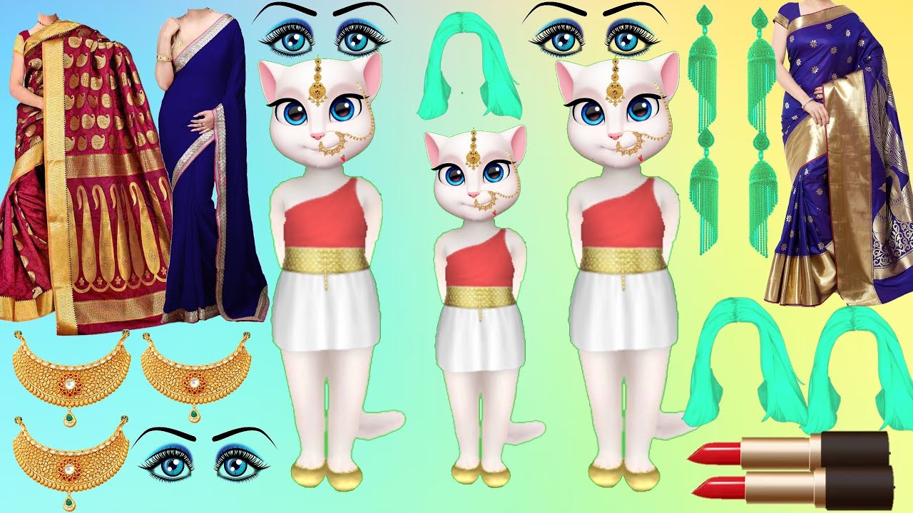 Talking Tom Three Dulhan ka Saadi ki funny🤣😝 makeup💄 💅💋👰‍♀️ comedy video | Talking Tom | Part (18)