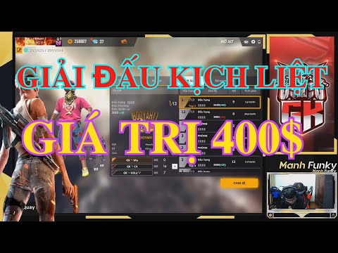 [GARENA FREE FIRE] MẠNH FUNKY MỘT MÌNH GÁNH TEAM GK ĐẤU GIẢI 400$