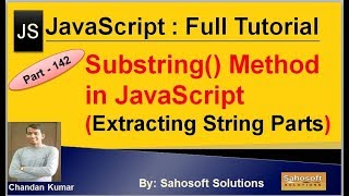 Substring method - Extracting string parts in JavaScript | JavaScript Full Tutorial in Hindi Profile