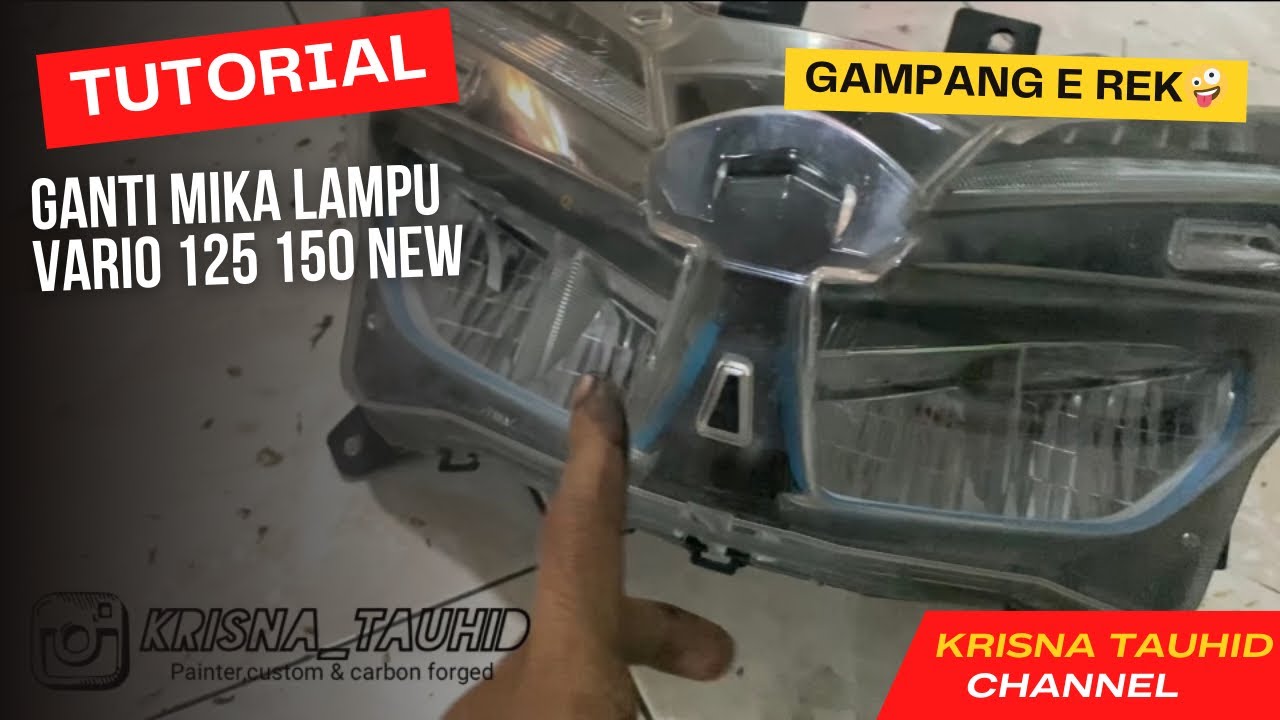 Tutorial melepas mika lampu depan vario 125 150 new || ganti mika lampu depan