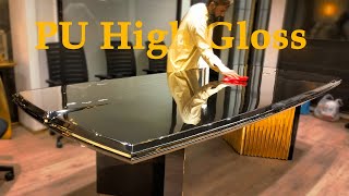 PU paint high gloss || polish look like a mirror on wood