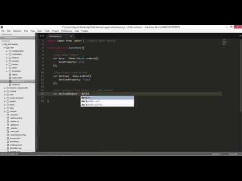 ember.js cli example- inheritance, module import, export, Ember.Object, create, extend