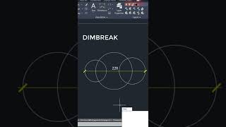 Dimension Break In Autocad #shorts