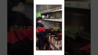 Restaurant Kitchen BBQ Car 2Meters With Electrostatic Filter Cell For Remove Smoke Odour Grease